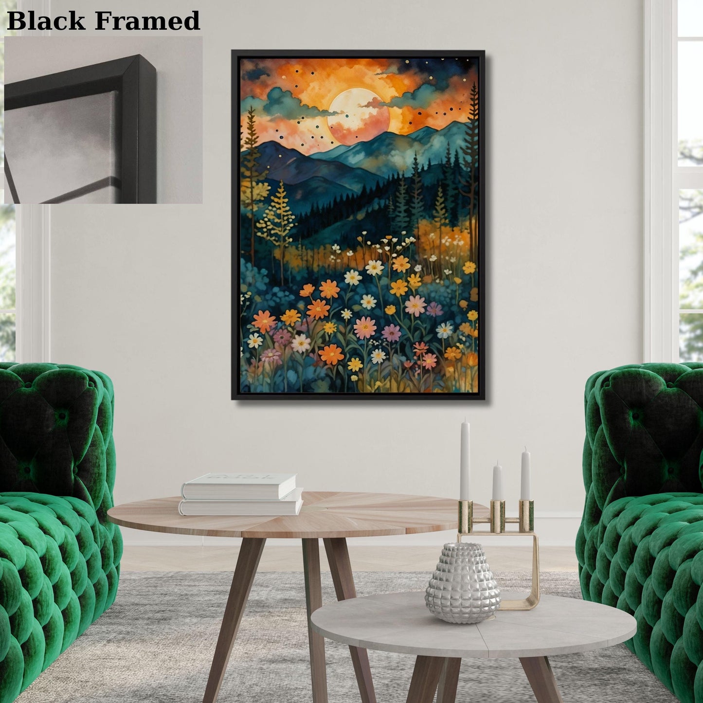 Forest Fireflies Canvas Wall Art, Mystical Fantasy Canvas Painting, Enchanting Magical Forest, Illuminated Mystical Forest Wall Art gift