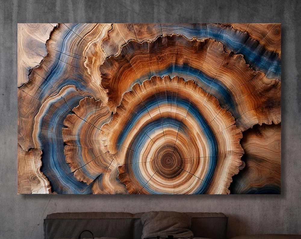 Tree Rings Canvas Wall Art Elegant Natural Wall Art Great Design Solution for Echo Tree Ring Print stump,Tree ring Wood Canvas art Texture